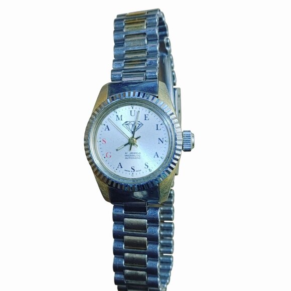 Samuel Gassan Ronda Matic 4138 Automatic Watch Vintage1980s Two Tone Bracelet main image 13